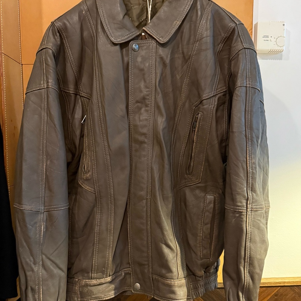 Women's Classic Brown Leather Jacket